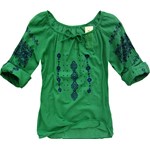 BLUZKA BOHO ZIELONA (BL03) goodlookin-pl zielony Bluzki bawełniane