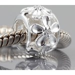 D078 KORALIK ZAWIESZKA MODUŁOWA BRANSOLETKA BEADS SREBRO 925 szary Silverbeads.pl SilverBeads