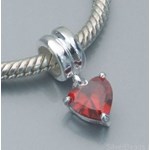 D159 SERCE KORALIK ZAWIESZKA MODUŁOWA BRANSOLETKA BEADS SREBRO 925 Silverbeads.pl szary SilverBeads