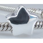 D233 GWIAZDA -40 % KORALIK ZAWIESZKA MODUŁOWA BRANSOLETKA BEADS SREBRO 925 szary Silverbeads.pl SilverBeads