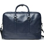 Torba na ramię laptopa SOLIER S04 granatowa szary Solier Skorzana.com