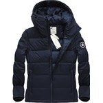 PIKOWANA KURTKA ZIMOWA Z PUCHU NATURALNEGO GRANATOWA (5010) Ljr XXL goodlookin.pl