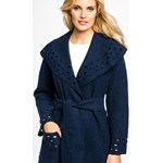 Granatowy płaszcz wełniany COAT