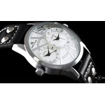 ZEGAREK DAMSKI JORDAN KERR - COSMO (zj668a) - DUAL TIME - Czarny || Srebrny