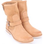 botki - skóra naturalna - model 425 - kolor camelowy