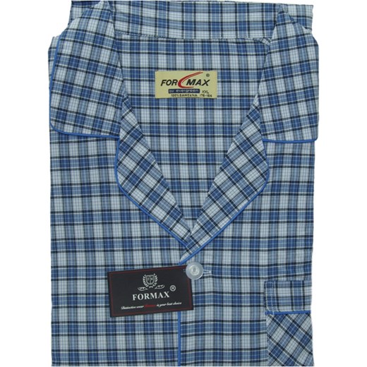 PIŻAMA MĘSKA BAWEŁNA ROZPINANA-GUZIKI! XXL FP42 Formax niebieski XXL Modameskado6xl