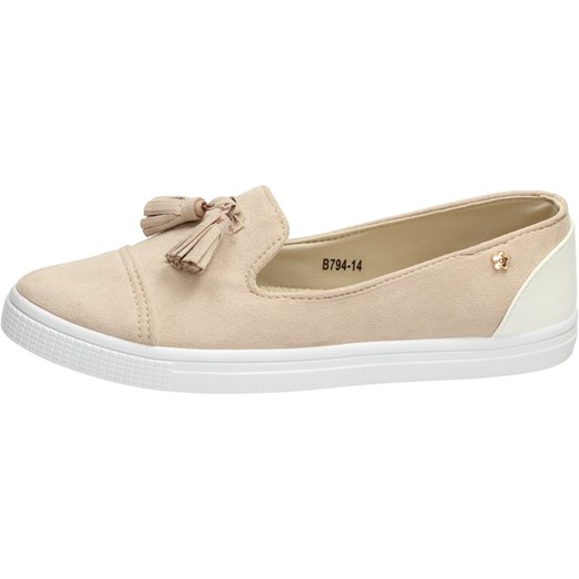 SLIP ON Beżowe tenisówki damskie BALADA B794-14 bezowy suzana.pl