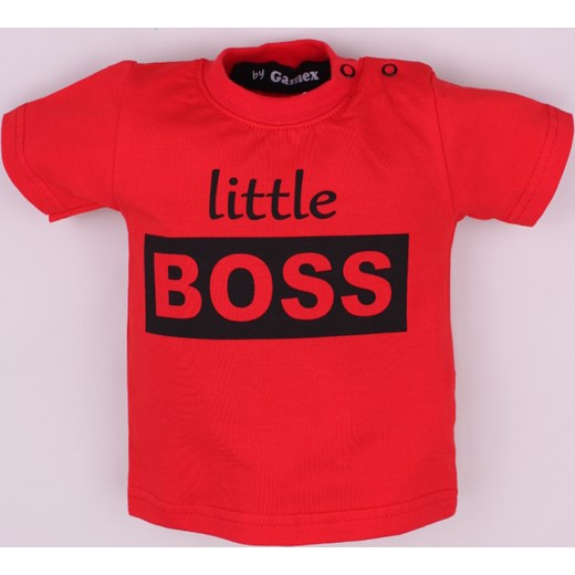 Bluzka Na Krótki Rękaw Czerwona Little Boss pomaranczowy Malani 74
