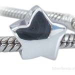 D233 Gwiazda charms koralik beads srebro 925