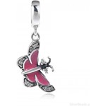 D726 Motyl charms zawieszka koralik srebro 925
