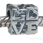D177 Love charms koralik beads srebro 925