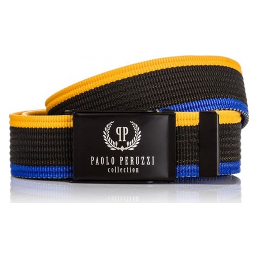 Męski Pasek Parciany Czarna Klamra Paolo Peruzzi PW-07-PP Paolo Peruzzi galanter