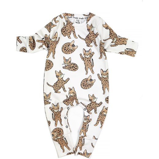 ROMPER CAT PRINT i love milk