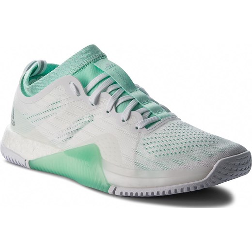 Buty sportowe damskie Adidas bez wzorów z tworzywa sztucznego sznurowane