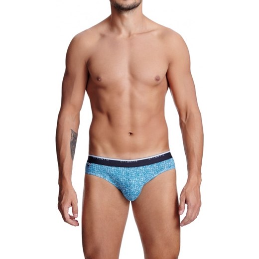 Bawełniane slipy męskie Atlantic MP-1385 Classic denim bezowy bodyciao