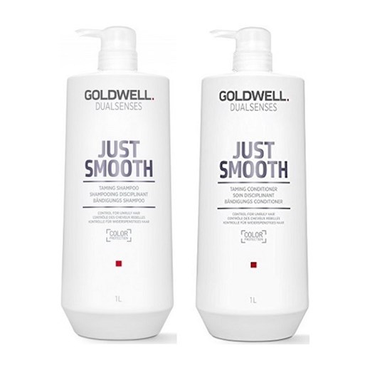 Goldwell DS Just Smooth | Zestaw do włosów niesfornych: szampon 1000ml + odżywka 1000ml - Wysyłka w 24H! Goldwell Estyl.pl