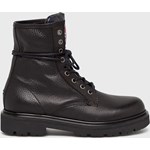 Workery damskie czarne Tommy Jeans bez wzorów