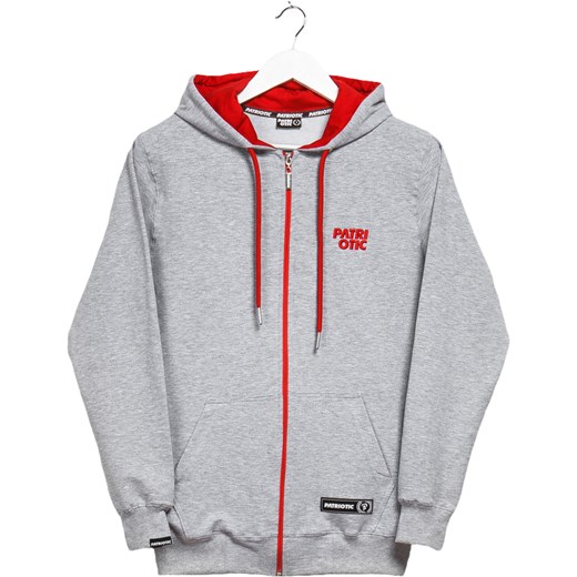 Patriotic bluza męska szara z poliestru z napisami