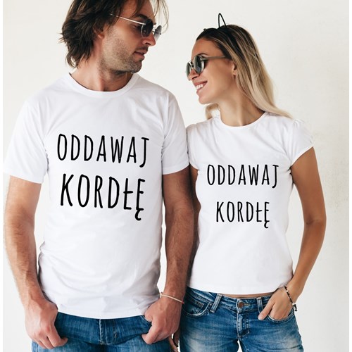 Zestaw koszulka męska plus damska