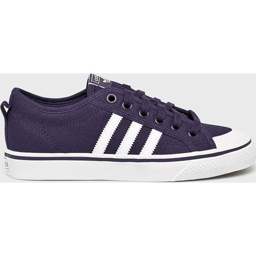 Trampki damskie Adidas Originals skórzane wiązane sportowe bez wzorów płaskie