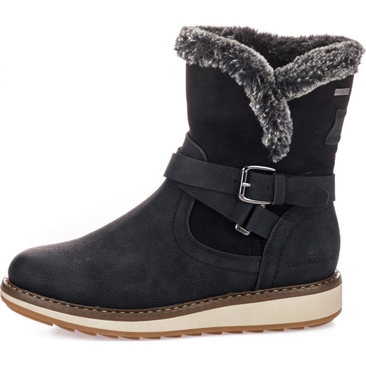 Botki Tom Tailor czarne casual bez wzorów