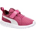 Różowe buty sportowe dziecięce Puma na rzepy na wiosnę
