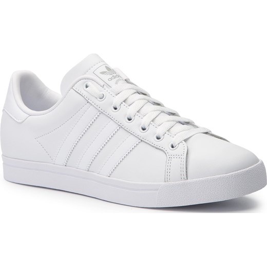 Trampki męskie Adidas białe wiązane ze skóry ekologicznej
