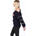 Granatowa bluza z ozdobnymi ekspresami na co dzień 2057 fasardi M fasardi.com