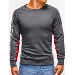 Bluza męska bez kaptura z nadrukiem B921 - grafitowa Ombre XXL
