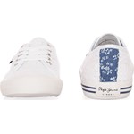 Trampki dziecięce Pepe Jeans sznurowane białe z tkaniny