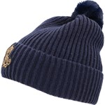 Czapka zimowa damska Polo Ralph Lauren granatowa gładka