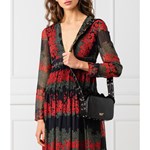 Czarna listonoszka Red Valentino elegancka na ramię średniej wielkości