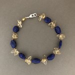 Bransoletka. Naturalny cytryn i lapis lazuli. By Magdalene Studio Jewelery by Magdalene