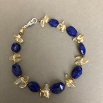 Bransoletka. Naturalny cytryn i lapis lazuli. By Magdalene Studio Jewelery by Magdalene
