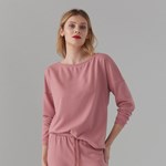 Mohito - Gładka bluza basic - Różowy Mohito M