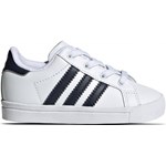 Buciki niemowlęce Adidas Originals ze skóry białe wiązane na wiosnę