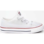 Białe trampki dziecięce Converse sznurowane gładkie