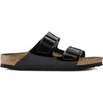 Czarne klapki damskie Birkenstock bez zapięcia gładkie