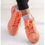 OUTLET Pomarańczowe dziewczęce trampki sznurowane Maite - Obuwie Royalfashion.pl 35
