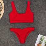 STRÓJ KĄPIELOWY TOP BIKINI CZERWONE ROSELANI Snm XS eModne