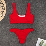 STRÓJ KĄPIELOWY TOP BIKINI CZERWONE ROSELANI Snm S eModne