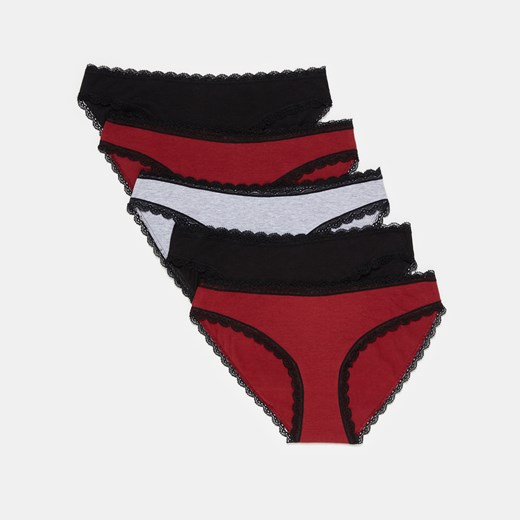Sinsay - Majtki typu hipster 5 pack - Wielobarwny Sinsay L Sinsay