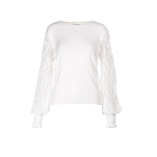 Biały Sweter Winnys L/XL Born2be Odzież