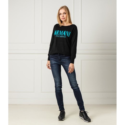 Armani Exchange Sweter | Regular Fit | z dodatkiem wełny Armani Exchange L okazyjna cena Gomez Fashion Store