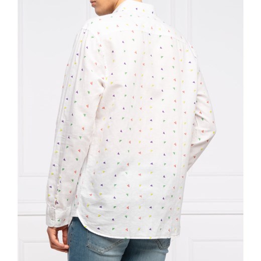 GUESS JEANS Lniana koszula COLLINS | Regular Fit S okazyjna cena Gomez Fashion Store