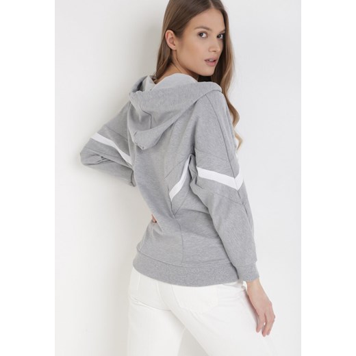 Jasnoszara Bluza Castedice S Born2be Odzież