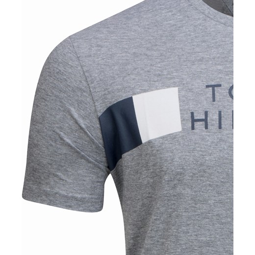 T-shirt męski Tommy Hilfiger szary na wiosnę