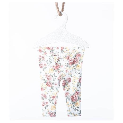 Newbie Legginsy kolor biały żółte róże Promocja Oficjalny sklep Allegro