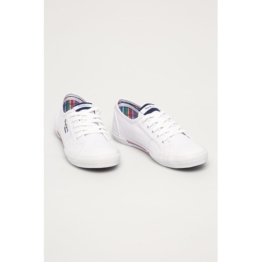 Trampki damskie Pepe Jeans płaskie z tkaniny z niską cholewką