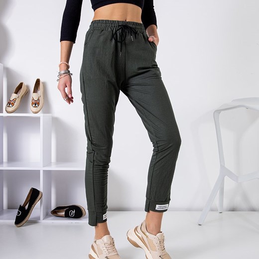Spodnie damskie Royalfashion.pl szare
